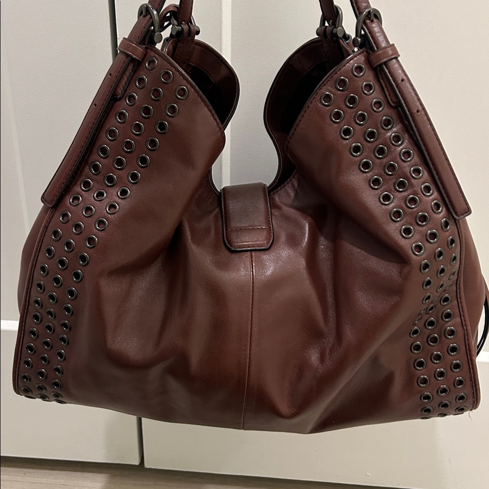 Coach (EUC) Madison Carlyle Grommet Hobo Shoulder Bag in Brick Red - Picture 8 of 17